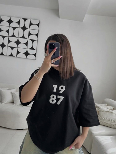 تصویر تیشرت باکسی زنانه طرح 1987 کد 10071 - ماه بوتیک