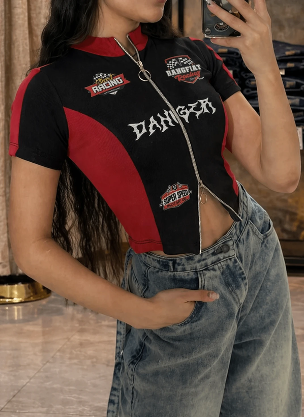 تصویر کراپ تیشرت زنانه 10072 - ماه بوتیک